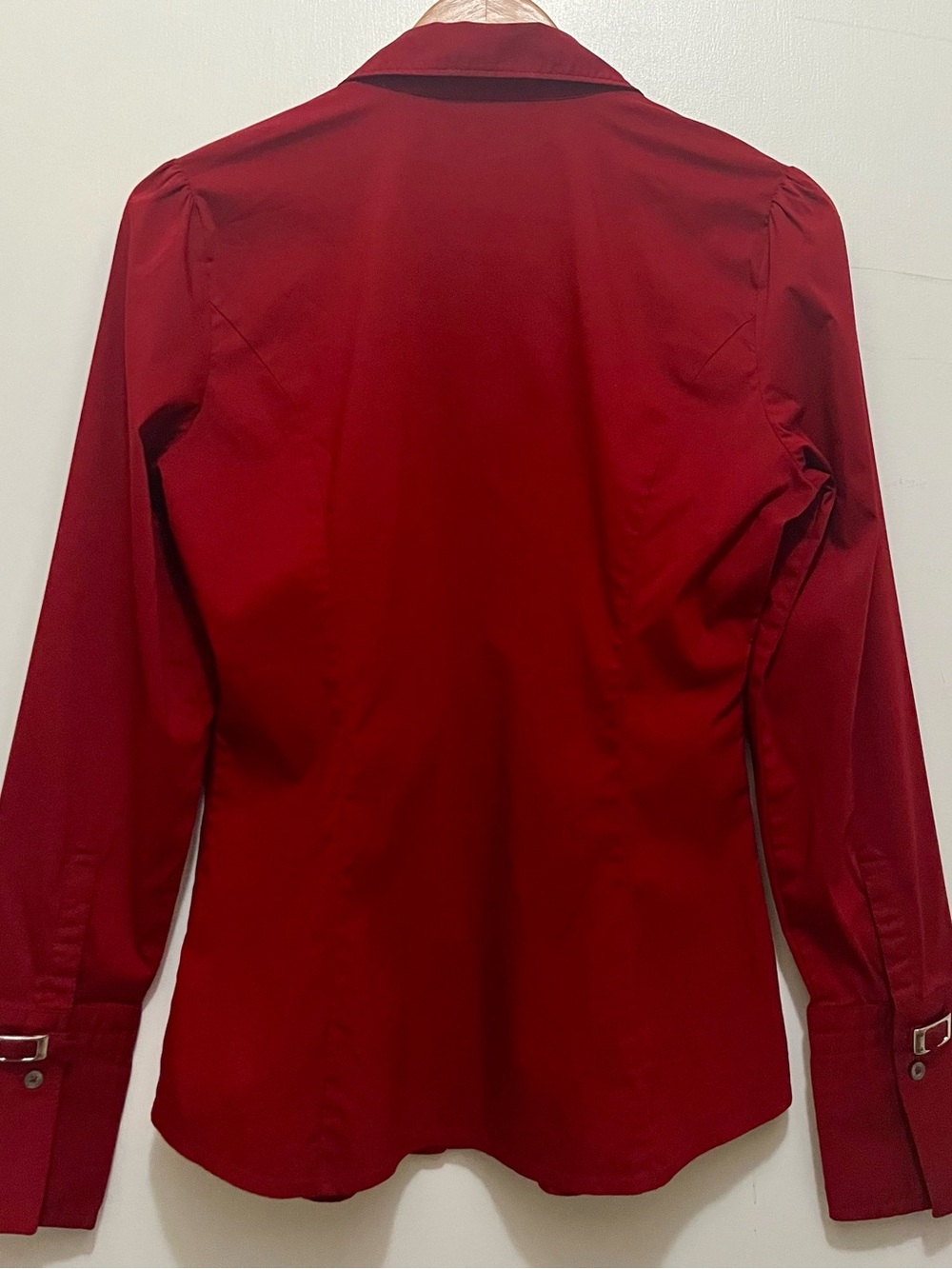 Design Studio Button-Down Collared Blouse - Red - Picture 2 of 2